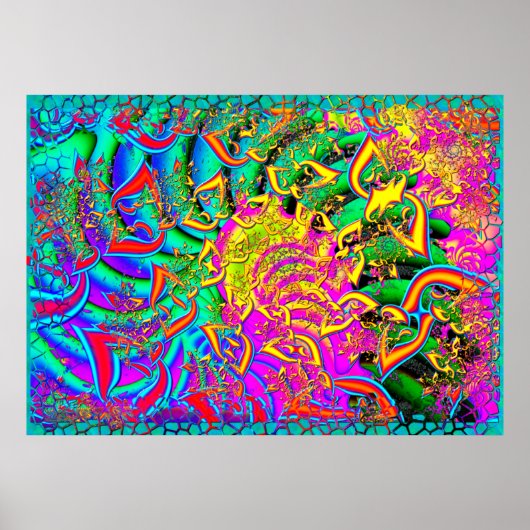 Wie Candy Psychedelic 3D-Fraktal Poster (Vorne)