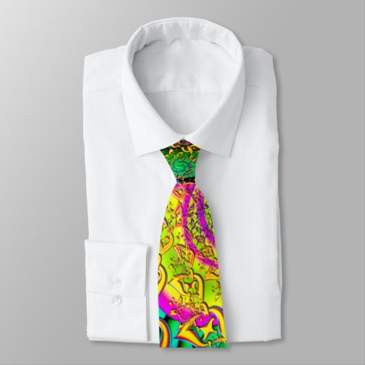 Wie Candy Vibrant Psychedelic Fraktal Krawatte (Gebunden)