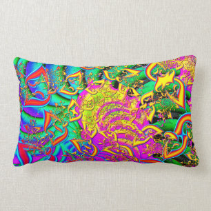 Wie Candy Vibrant Psychedelic Fraktal Lendenkissen
