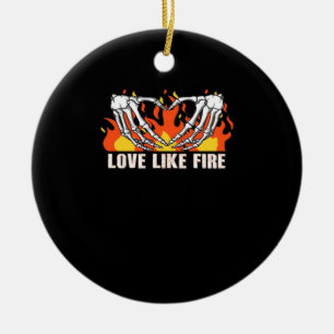Wie Classic - Skelettfächer Herz Keramik Ornament