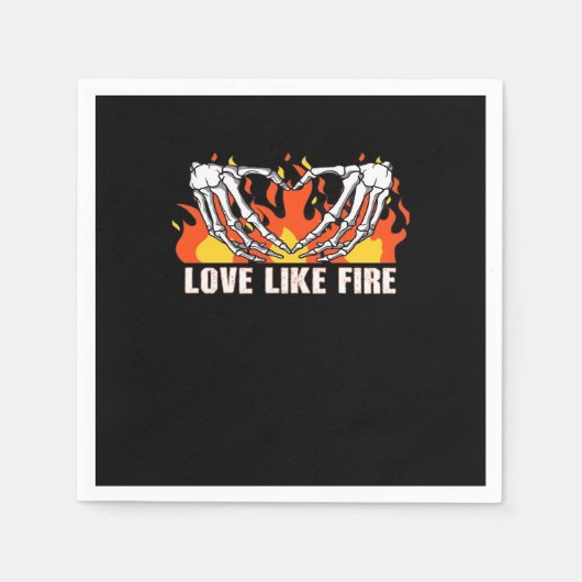 Wie Classic - Skelettfächer Herz Serviette (Vorderseite)