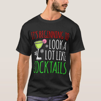 Wie Cocktails aussehen frohe Weihnachtsmänner T-Shirt