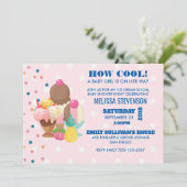 Wie Cool Babydusche Eiscreme Soziales Einladung (Stehend Vorderseite)