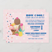 Wie Cool Babydusche Eiscreme Soziales Einladung (Vorne/Hinten)