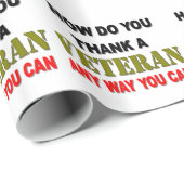 WIE DANKE ICH EINEM VETERAN? GESCHENKPAPIER (Rolleneckpunkt)