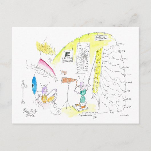Wie das Auge arbeitet Postkarte (Vorderseite)