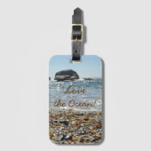 Wie das Goldene Skript-Foto im Ozean Gepäckanhänger (Vorderseite Vertikal)