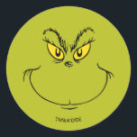 Wie das Grinch Weihnachtsfest zurechtkommt Runder Aufkleber<br><div class="desc">Ohne The Grinch sind die Ferien nicht komplett!  WIE DIE GRINCH STOLE CHRISTMAS eine klassische Geschichte einer Stadt namens Who-ville ist und wie der Weihnachtsgeist auch die kältesten Herzen schmelzen kann.</div>