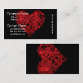 Wie das Herz Visitenkarten bearbeitet Visitenkarte (Vorne/Hinten)