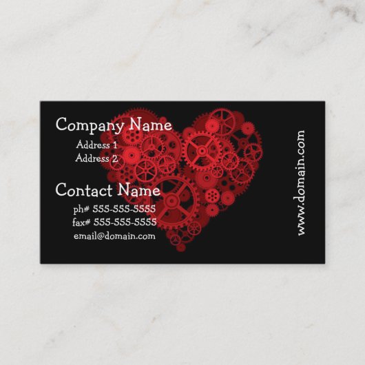 Wie das Herz Visitenkarten bearbeitet Visitenkarte (Vorderseite)