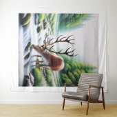 Wie das Hirsch spinnt Wandteppich (Beispiel (Horizontal))