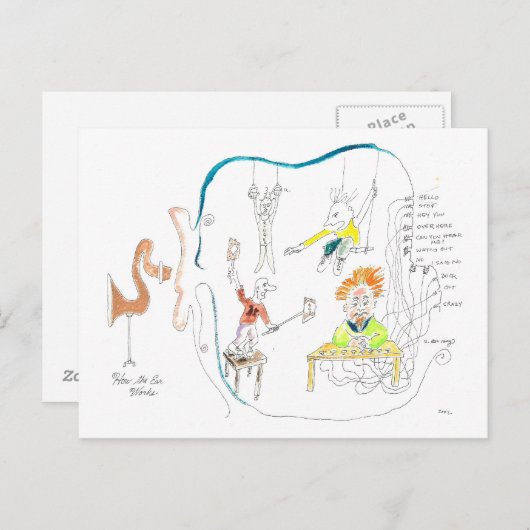 Wie das Ohr funktioniert Postkarte (Vorne/Hinten)