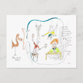 Wie das Ohr funktioniert Postkarte