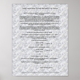 Wie das Universum geboren war und die Poster