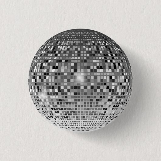 Wie der 70er: Retro Disco Ball Button (Vorderseite)
