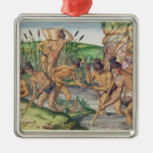 Wie der amerikanische Ureinwohner Gold von den Silbernes Ornament