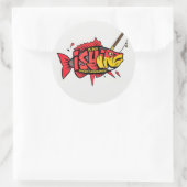 Wie der Fischfang meine Wut-Verwaltung antreibt Runder Aufkleber (Tasche)