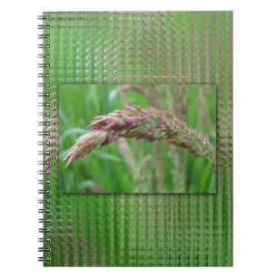 Wie der Grass das Notebook wächst Notizblock