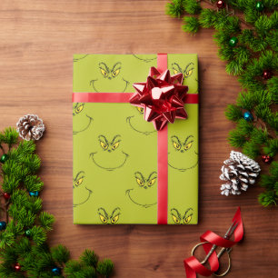 Wie der Grinch Weihnachten stahl Gesicht Geschenkpapier