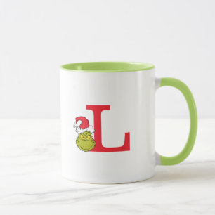 Wie der Grinch Weihnachten stahl Monogramm L Tasse