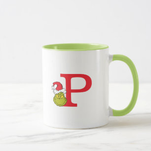 Wie der Grinch Weihnachten stahl Monogramm P Tasse