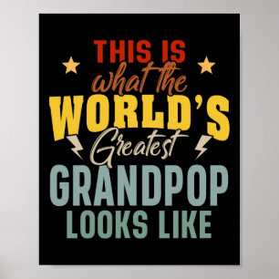 Wie der größte Großvater der Welt am Vatertag auss Poster