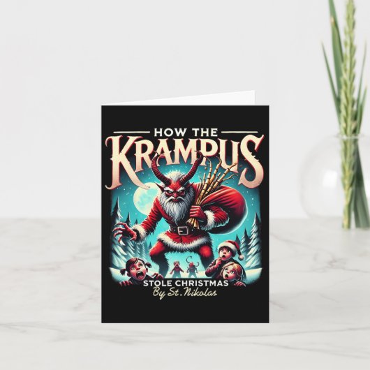 Wie der Krampus Stolz Weihnachtskrampus kommt Karte (Vorderseite)