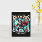 Wie der Krampus Stolz Weihnachtskrampus kommt Karte (Gelbe Blume)