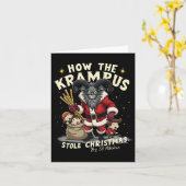 Wie der Krampus Stolz Weihnachtskrampus kommt Karte (Gelbe Blume)