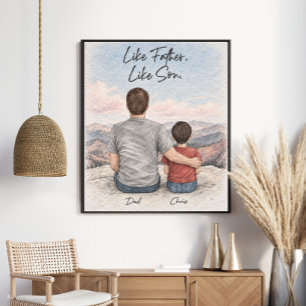 Wie der Vater so der Sohn Gebirgsportrait Poster