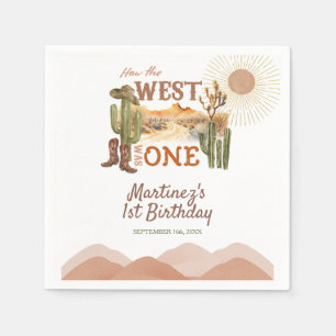 Wie der Westen ein Geburtstagsparty Cowboy war Serviette