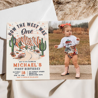 Wie der Westen ein Western Cowboy zum Geburtstag F Einladung