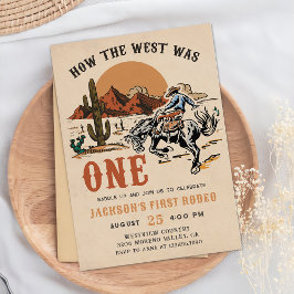 Wie der Westen ein Western Cowboy zum Geburtstag w Einladung