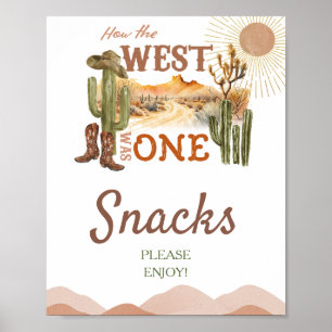Wie der Westen eine Geburtstagsparty Cowboy-Snacks Poster