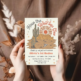 Wie der Westen eins meiner ersten Rodeo 1. Geburts Einladung