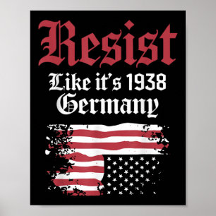 Wie die deutsche Flagge von 1938 widerstehen Poster