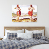 Wie die Frauen von Dasamonquepeuc Leinwanddruck (Insitu (Schlafzimmer))