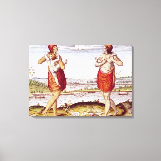 Wie die Frauen von Dasamonquepeuc Leinwanddruck (Vorderseite)