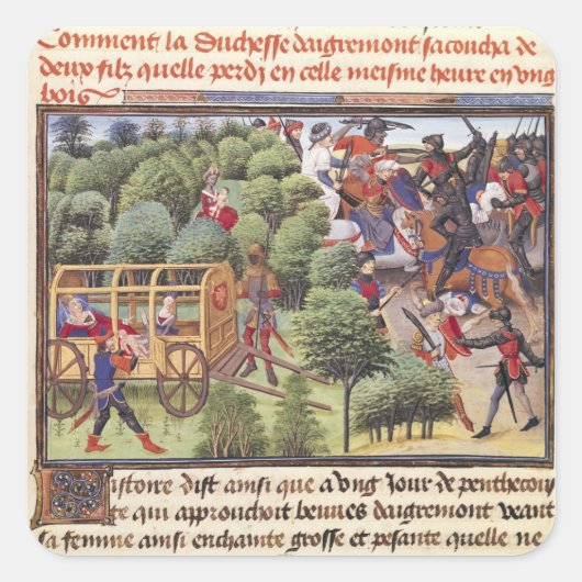 Wie die Herzogin von Aigremont geboren wurde Quadratischer Aufkleber (Vorderseite)