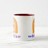 Wie die Hölle kann ich 60 sein? Zweifarbige Tasse (Mittel)