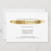 "Wie die Jahre fliegen" Gold Script Graduation Par Einladung (Rückseite)