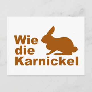 Wie die Karnickel.. Postkarte