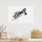 ...wie die Krähe fliegt Poster (Küche)