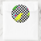 "Wie die Krähe fliegt" Runder Aufkleber (Tasche)