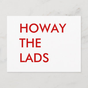 WIE DIE LADS IN roten Buchstaben POST Card Postkarte