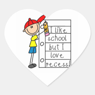Wie die Liebe der Schule Herz-Aufkleber