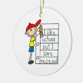 Wie die Liebe der Schule Keramik Ornament (Links)