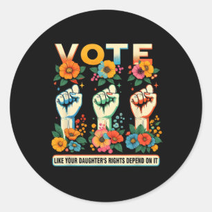 Wie die Rechte Ihrer Tochter von der Hand Faust ab Runder Aufkleber