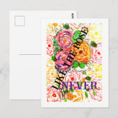 Wie die Rose niemals Postkarte (Vorne/Hinten)
