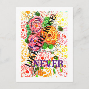 Wie die Rose niemals Postkarte